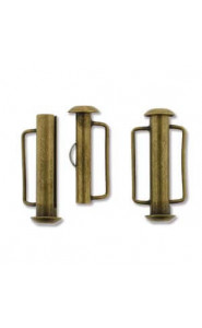 Metal magnetic slide clasp 21,5mm Antique bronze